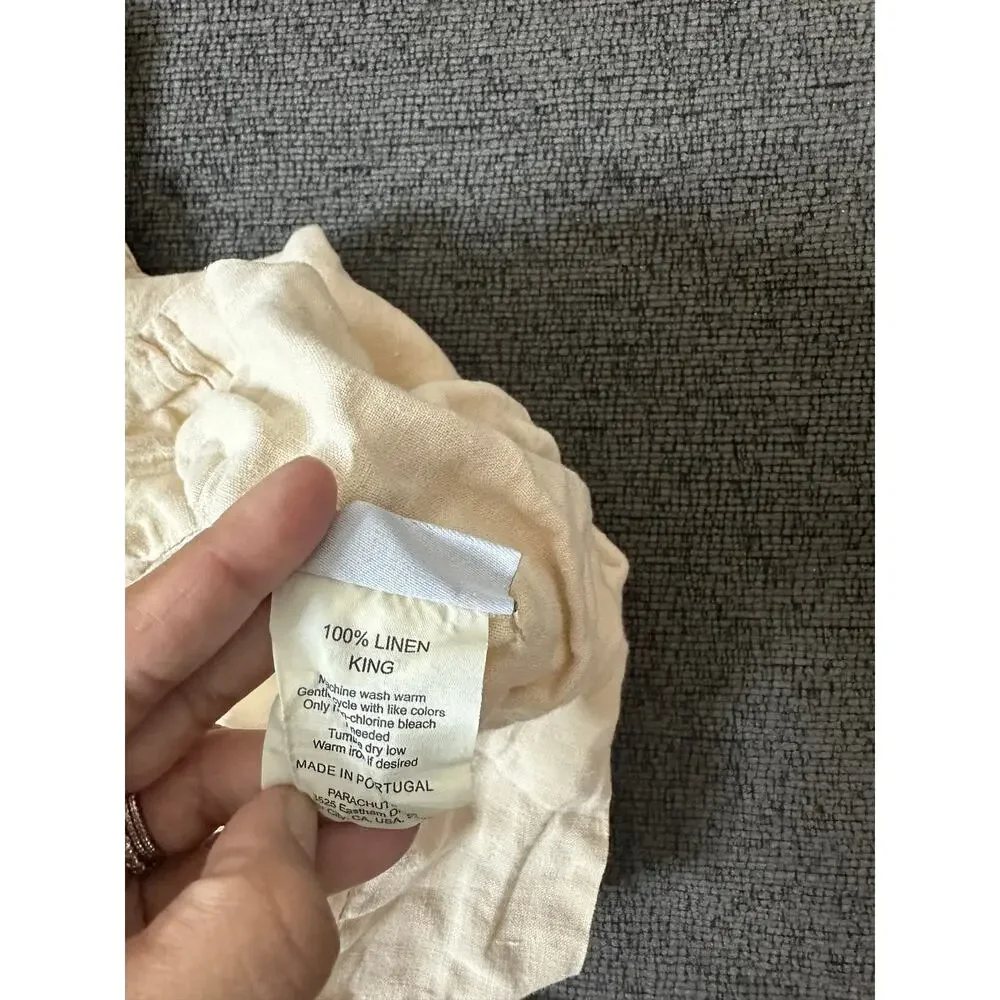 Parachute 100% Linen Pillowcases King Ivory Set of 2
